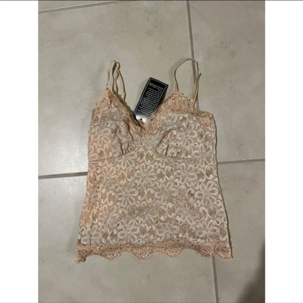 NWT JTB Beige sleeveless shirt petite small stretchy 1538